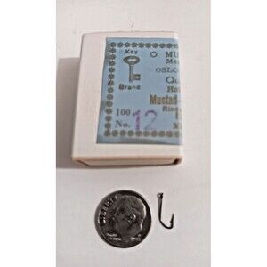 Mustad Fly Tying Hooks #4707 #12 Hollow PT Ringed Bronzed X Strong NOS 100ct Box